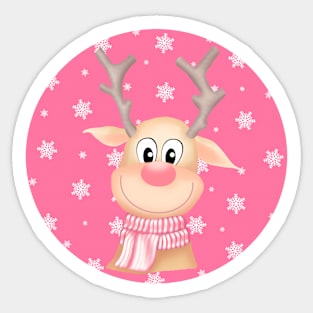 Christmas Holiday Reindeer Sticker